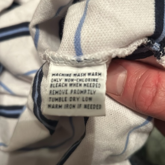 Ralph Lauren white and light/navy blue stripes Size Large - Picture 3 of 3